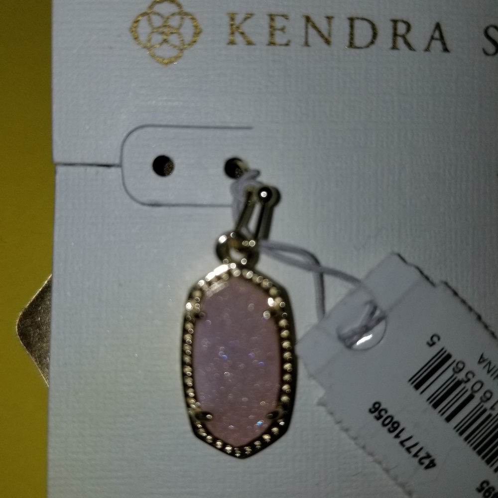 Kendra Scott pink druzy earrings